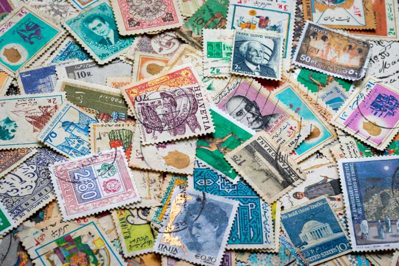 Bunch of old stamps - jigsaw puzzle