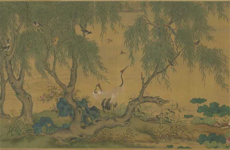 Picture of Birds Playing in the Lotus Pond of the Yuan Dynasty - jigsaw puzzle