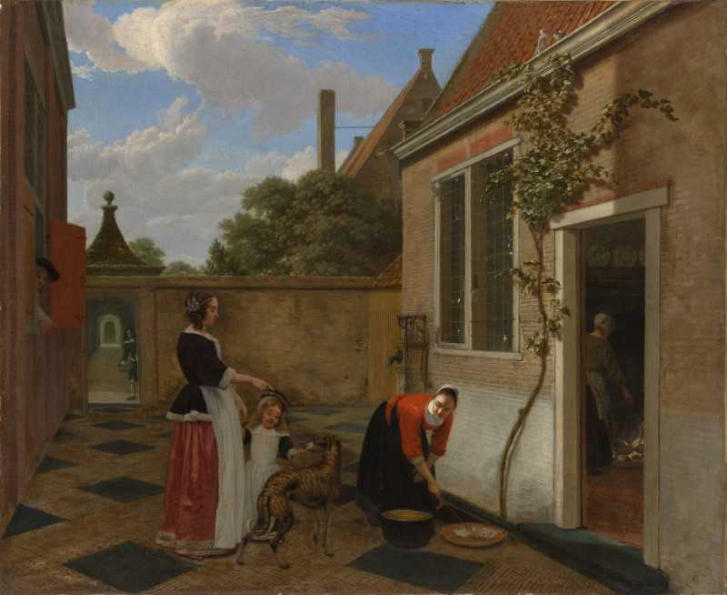 Scene in a Courtyard - jigsaw puzzle