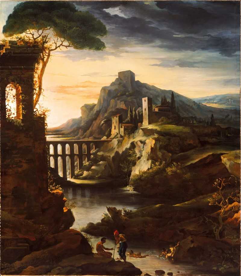 Evening: Landscape with an Aqueduct - jigsaw puzzle