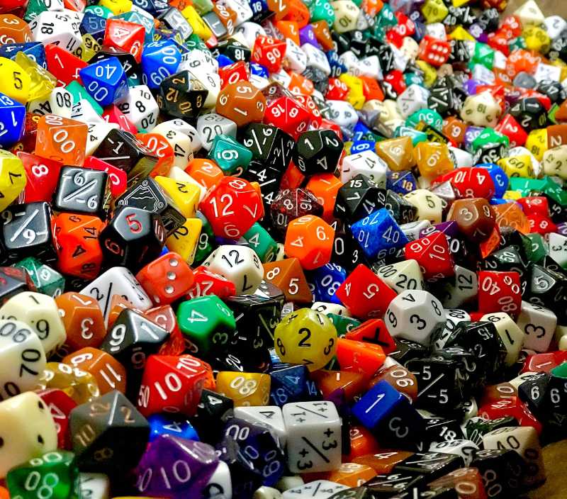 Dungeons and Dragons dice - jigsaw puzzle