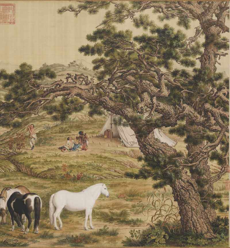 Picture of Lang Shining's Hundred Horses of Qing Dynasty - jigsaw puzzle