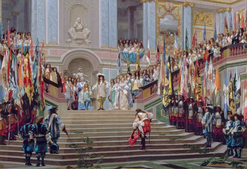 reception of le grand condé by louis xiv at versailles in 1674 - jigsaw puzzle