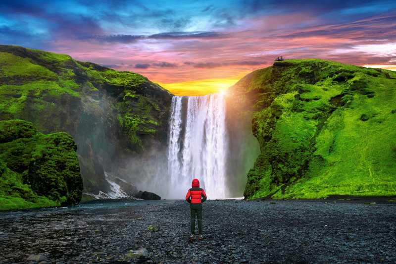 Skogafoss waterfall in Iceland - jigsaw puzzle