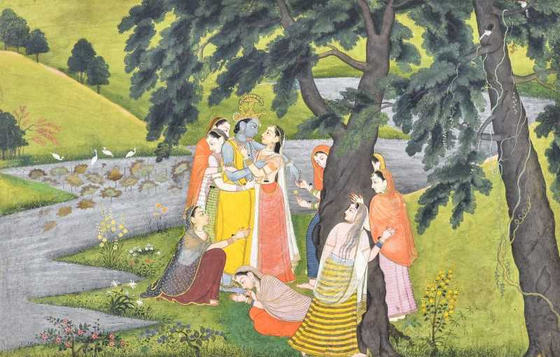 Krishna and the Gopis on the Bank of the Yamuna River - jigsaw puzzle