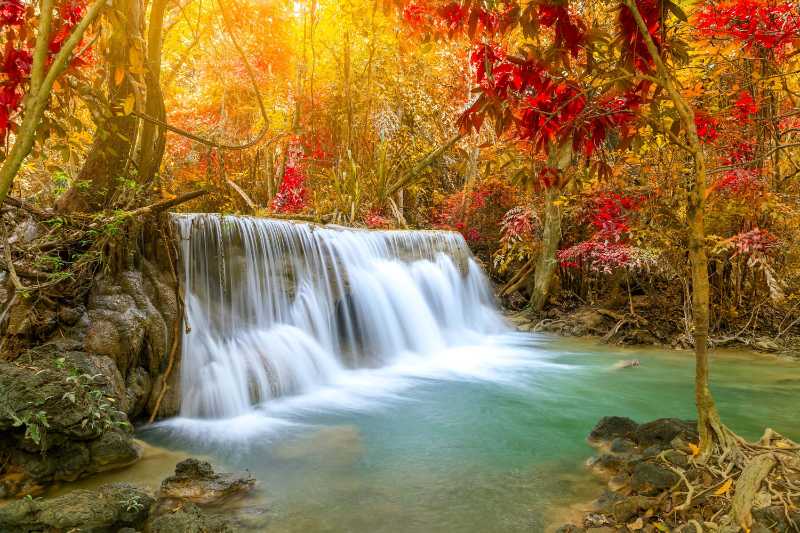 Waterfall in Kanchanaburi National Park Thailand - jigsaw puzzle