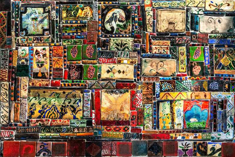 Abstract Ceramic Tile Patterns Colorful Mural Design Inspiration