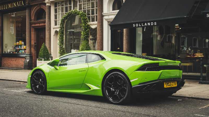 photo of parked lime green lamborghini - jigsaw puzzle