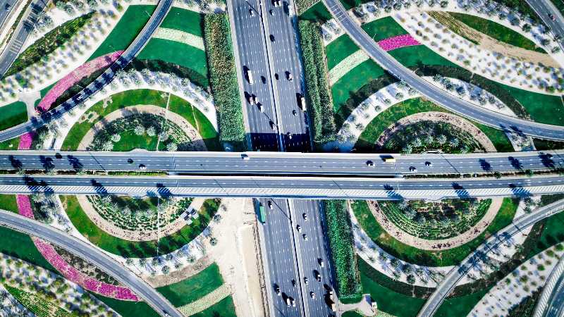 Aerial Photography of Vehicles in Road