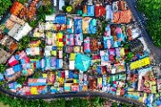 Aerial view of colorful houses in Banten - jigsaw puzzle