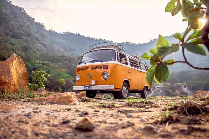 photo of yellow van during daytime - jigsaw puzzle