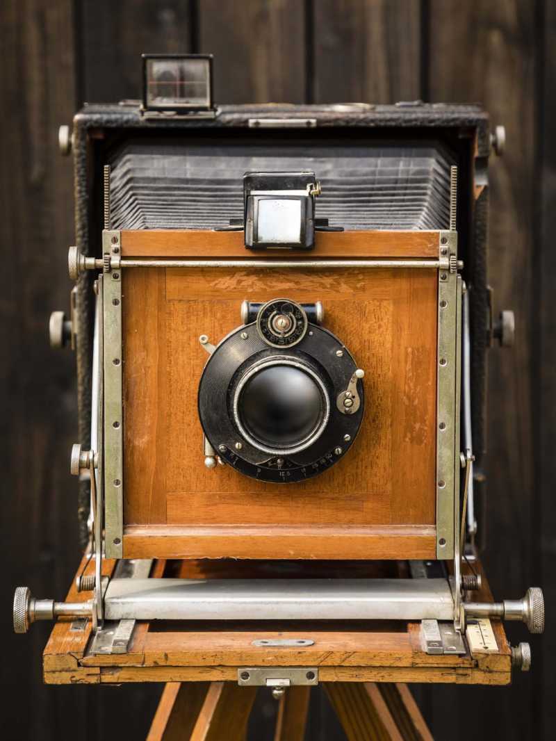 Antique Wooden Large Format Camera