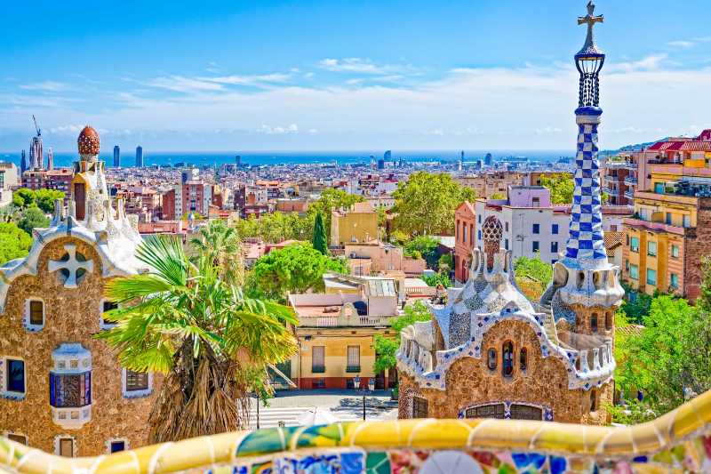 Barcelona wunderschöner und erstaunlicher Park Güell