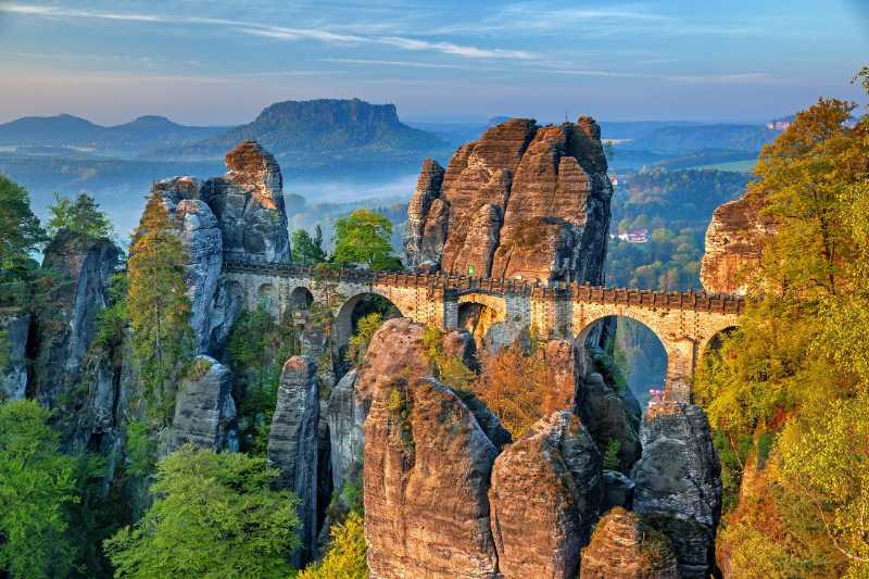 bastei bridge rock formation - jigsaw puzzle