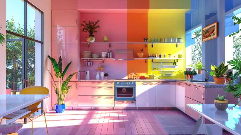 Beautiful modern kitchen room