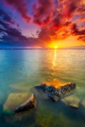blue body of water during golden hour - jigsaw puzzle