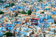 blue city due to the vivid blue painted brahmin houses - jigsaw puzzle