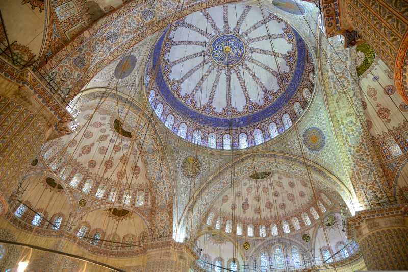Blue Mosque Istanbul Dome Interior 