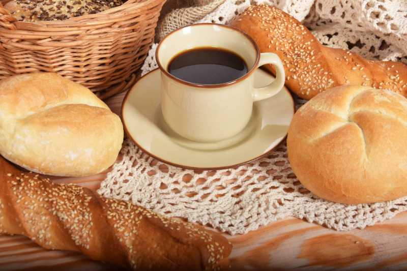 bread coffee breakfast - jigsaw puzzle