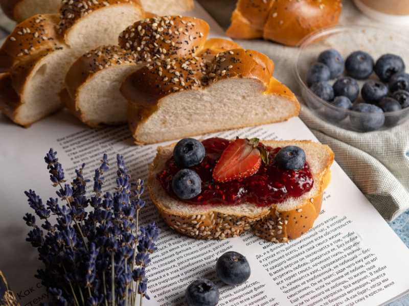 breakfast bread strawberry jam - jigsaw puzzle