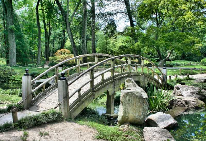 bridge park garden japanese garden - jigsaw puzzle