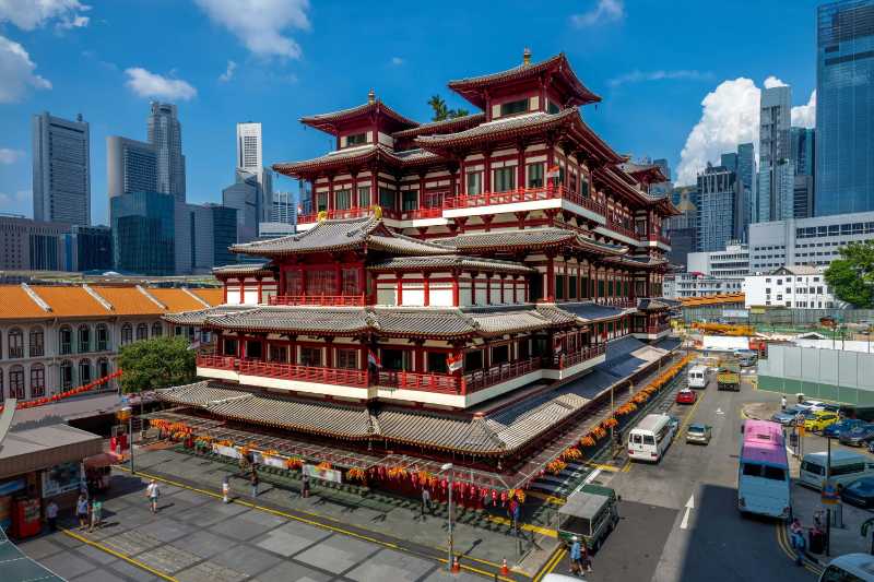 buddha tooth temple in chinatown sinagapore - jigsaw puzzle