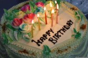 birthday cake candles sweet - jigsaw puzzle