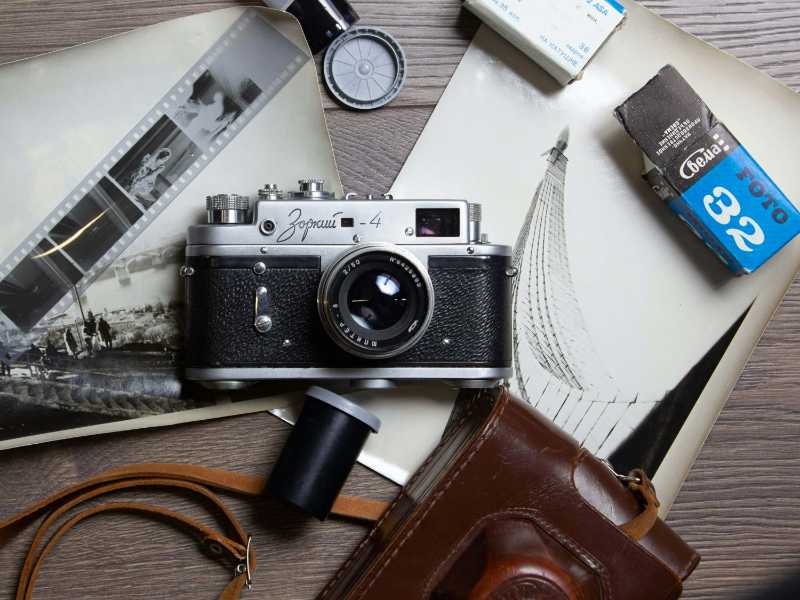 Camera Zorki 4 with Leather Case