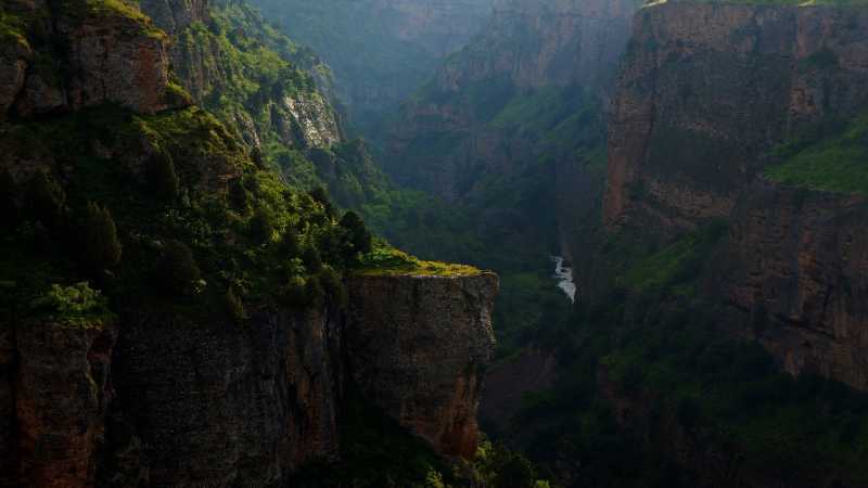 canyon mountains river kazakhstan - jigsaw puzzle