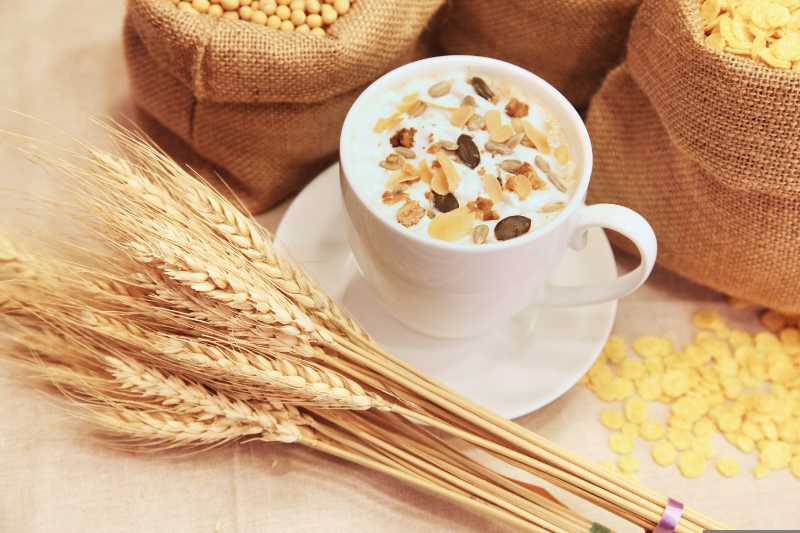 Healthy Grain and Nut Breakfast Bowl