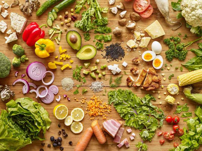 Verduras variadas picadas