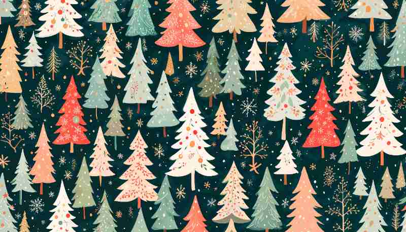 christmas tree background illustration - jigsaw puzzle