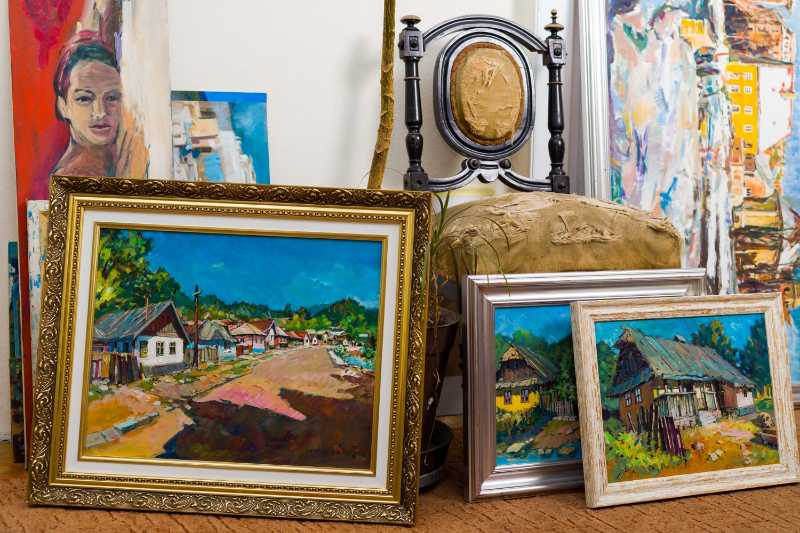 Collection of Framed Landscape Paintings