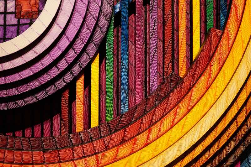 Arte con patrones geométricos abstractos coloridos