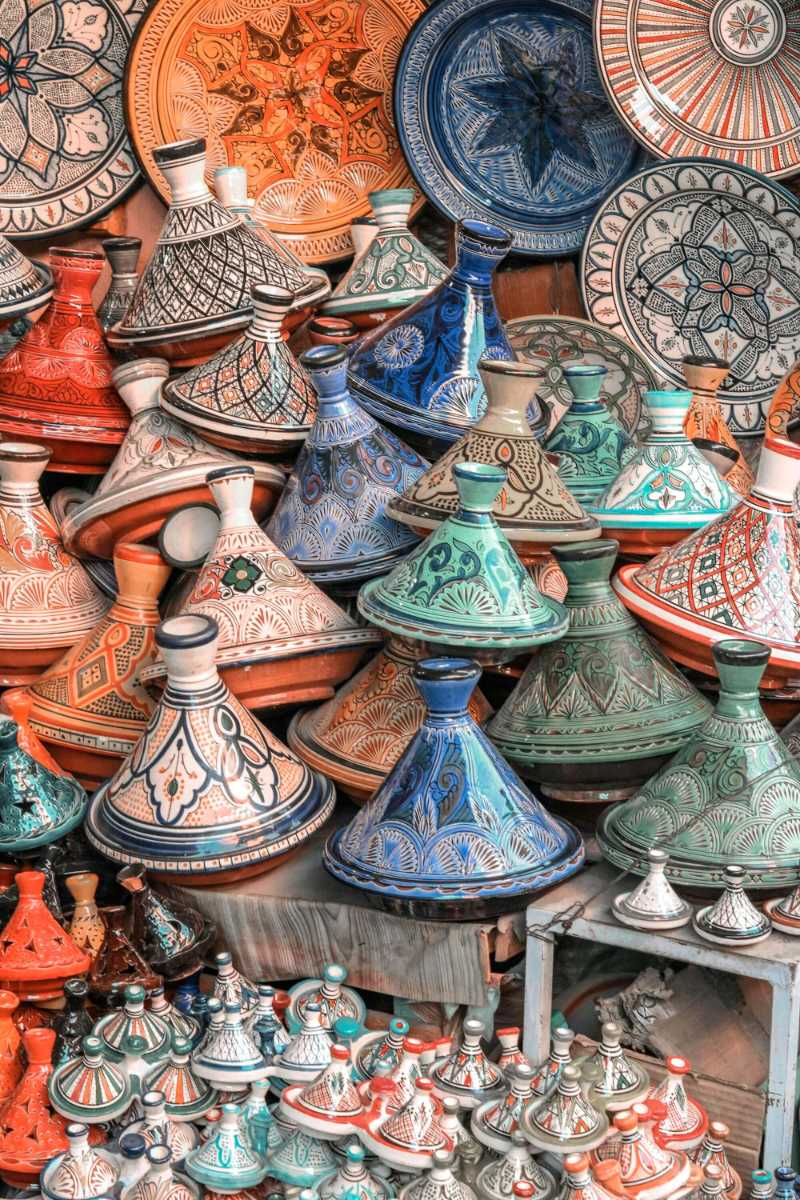 Colorful Moroccan handmade vases