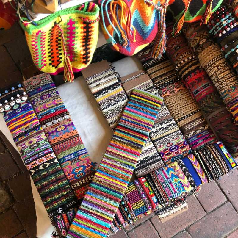 Colorful Woven Bracelets and Bags