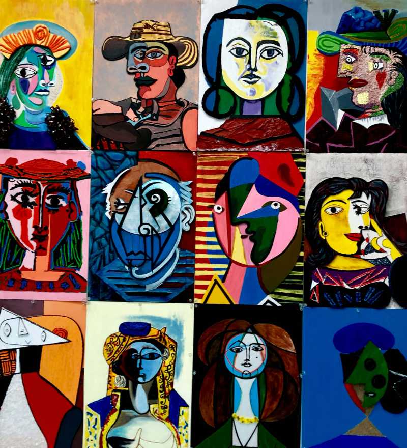 cubism style portrait collection - jigsaw puzzle