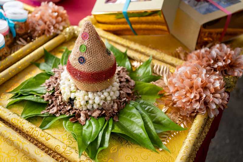 decorative ceremonial coconut during a south indian wedding ceremony - jigsaw puzzle