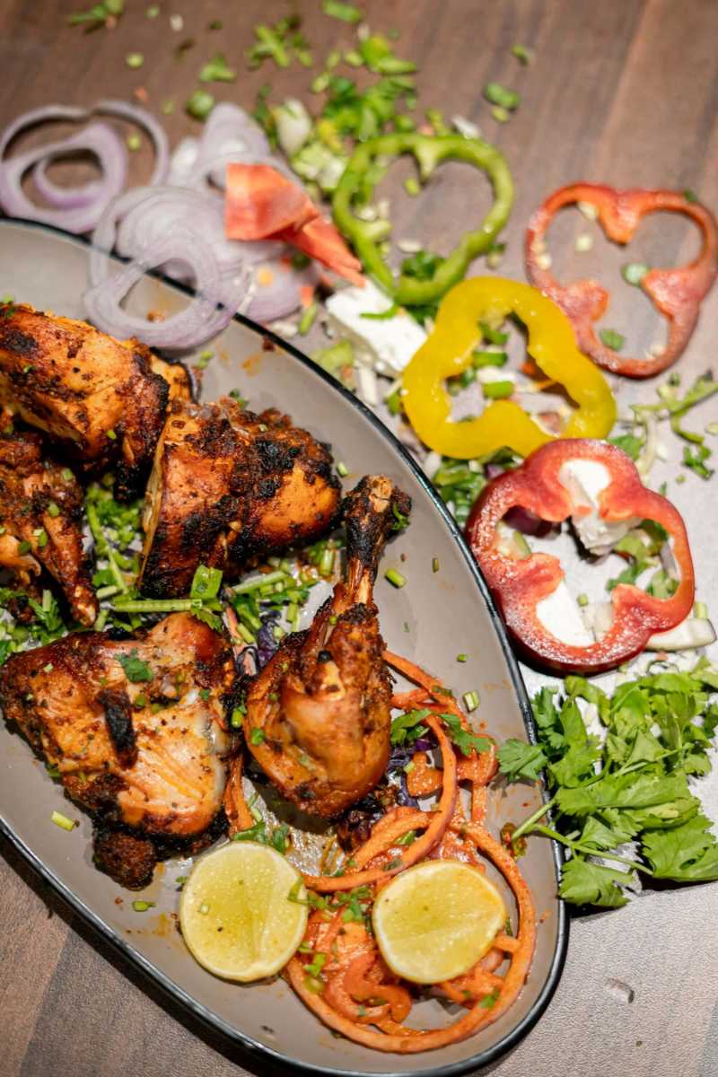 Delicious Tandoori Chicken with Fresh Veggies