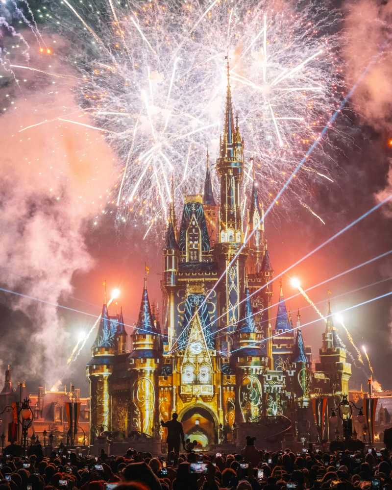 Feuerwerk im Disney-Schloss