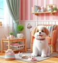 dog puppy room mammal cute animal - jigsaw puzzle