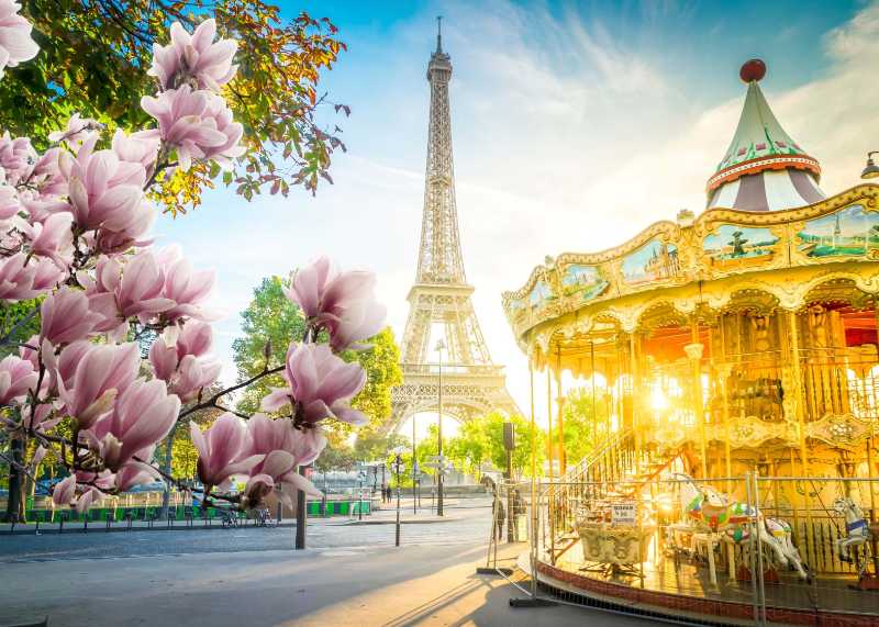 Eiffel tour and from trocadero paris