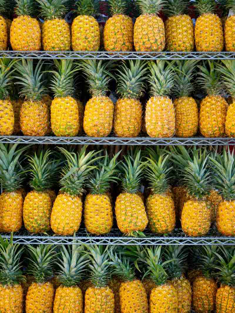 ripe pineapple fruits on shelf - jigsaw puzzle