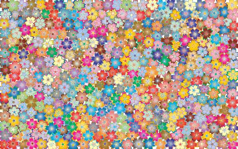 floral flowers background pattern - jigsaw puzzle