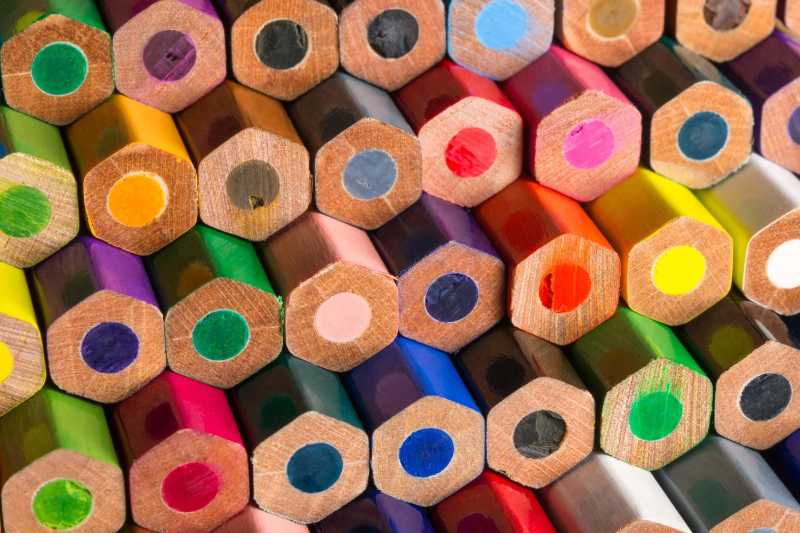 Full frame shot of multi colored pencils