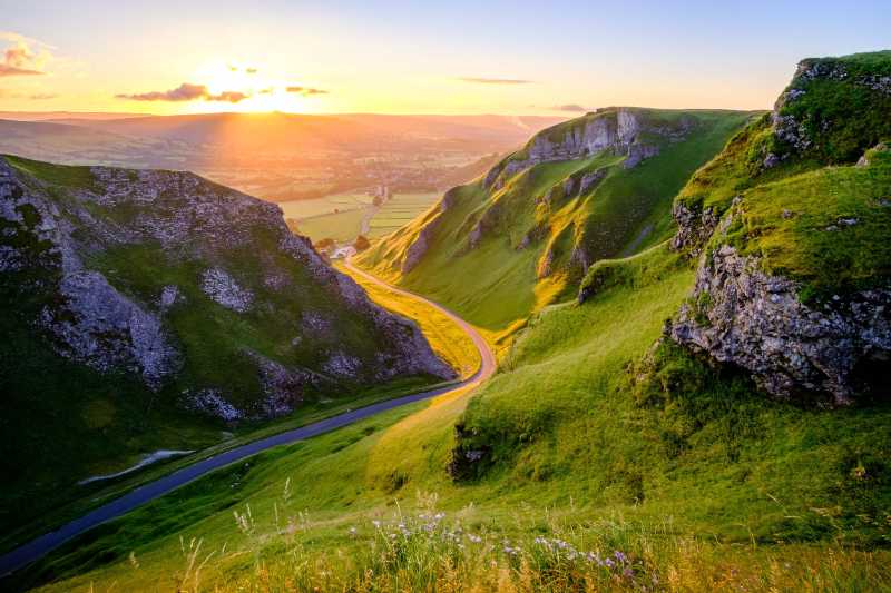 Golden Hour Sunbeams over Green Valley Road