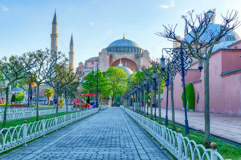 Hagia Sophia Grand Mosque Pathway Istanbul Turkey