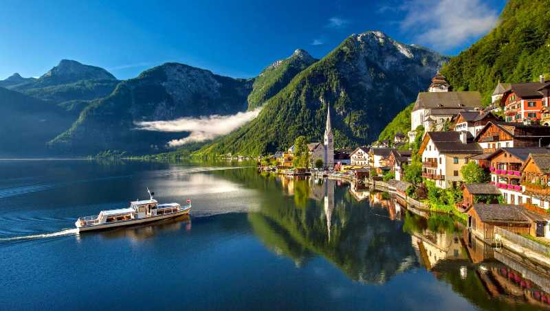 hallstatt austria mountain lake - jigsaw puzzle