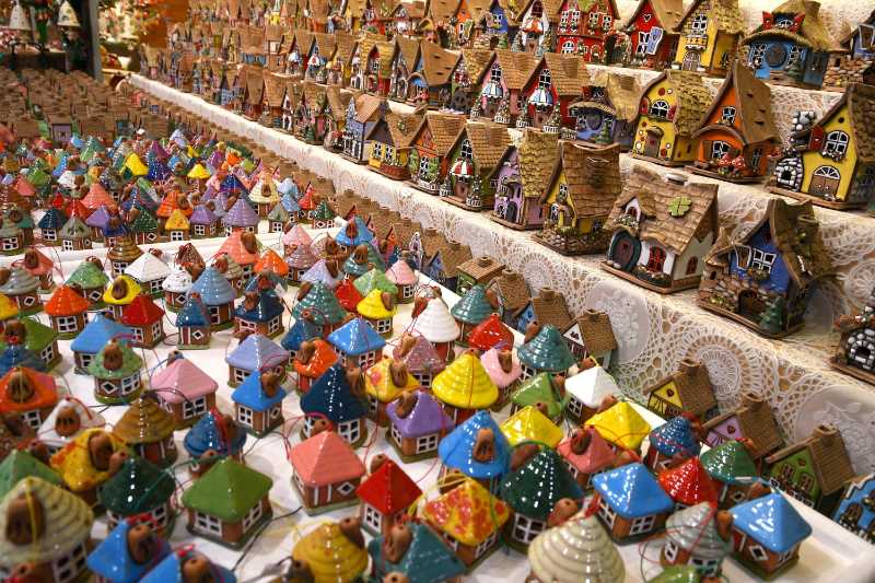 Vista dall'alto di multicolore in vendita al mercato