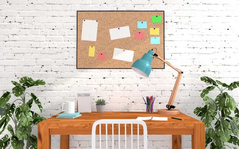 home office room interior in modern and loft decoration